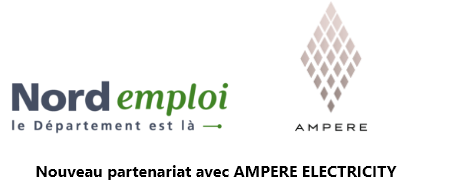 logo Nordemploi et AMPERE ELECTRICITY